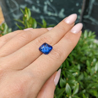 5.62 Ct. Blue Cabochon Sapphire from Ceylon (Sri Lanka) Life Style