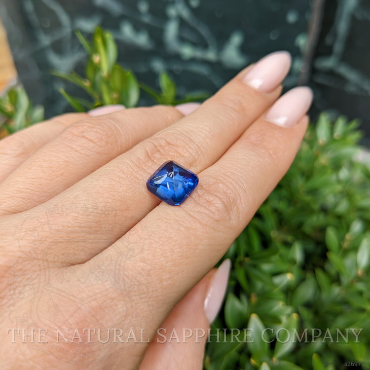 5.62 Ct. Blue Cabochon Sapphire from Ceylon (Sri Lanka)