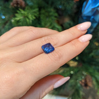 5.62 Ct. Blue Cabochon Sapphire from Ceylon (Sri Lanka) Life Style