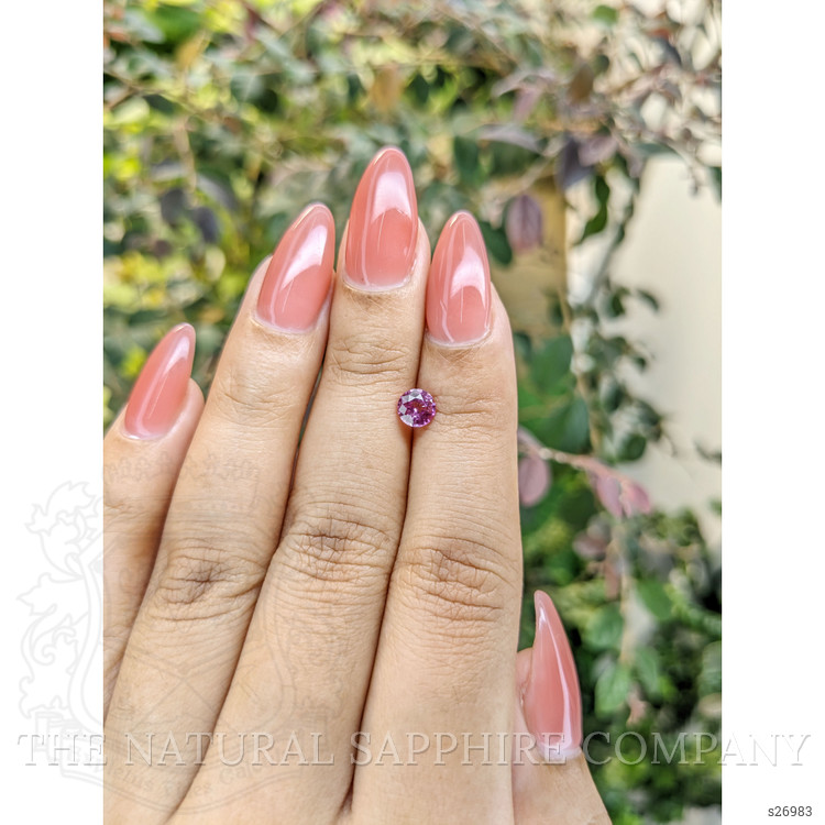 0.65 Ct. Pinkish Purple Sapphire from Ceylon (Sri Lanka)