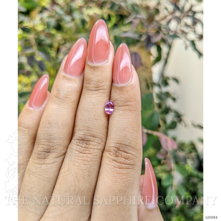 0.58 Ct. Purplish Pink Sapphire from Ceylon (Sri Lanka)