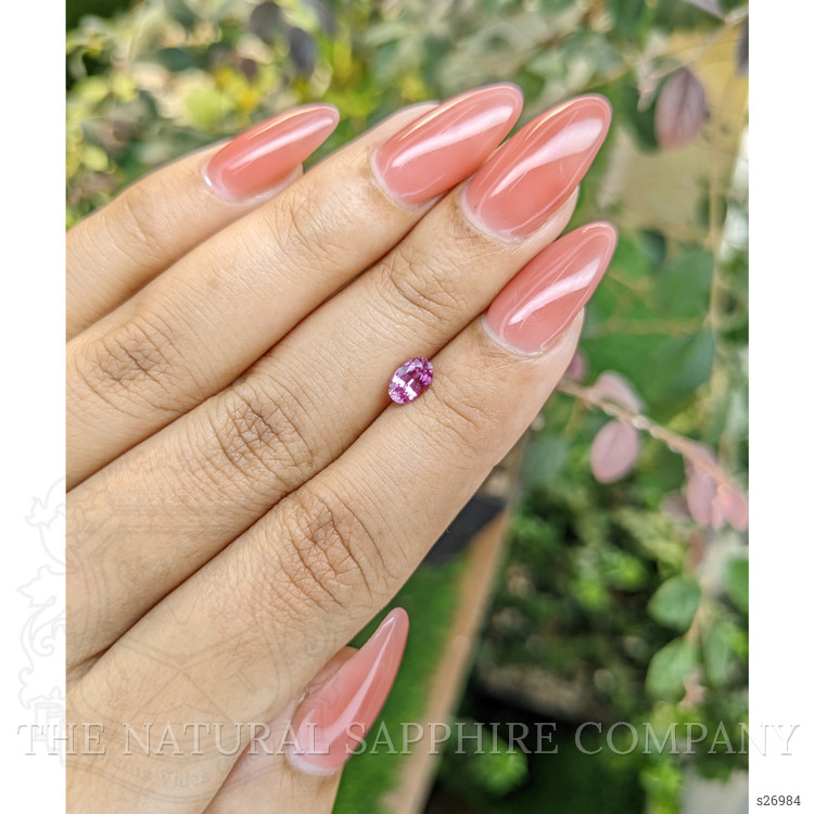 0.58 Ct. Purplish Pink Sapphire from Ceylon (Sri Lanka)