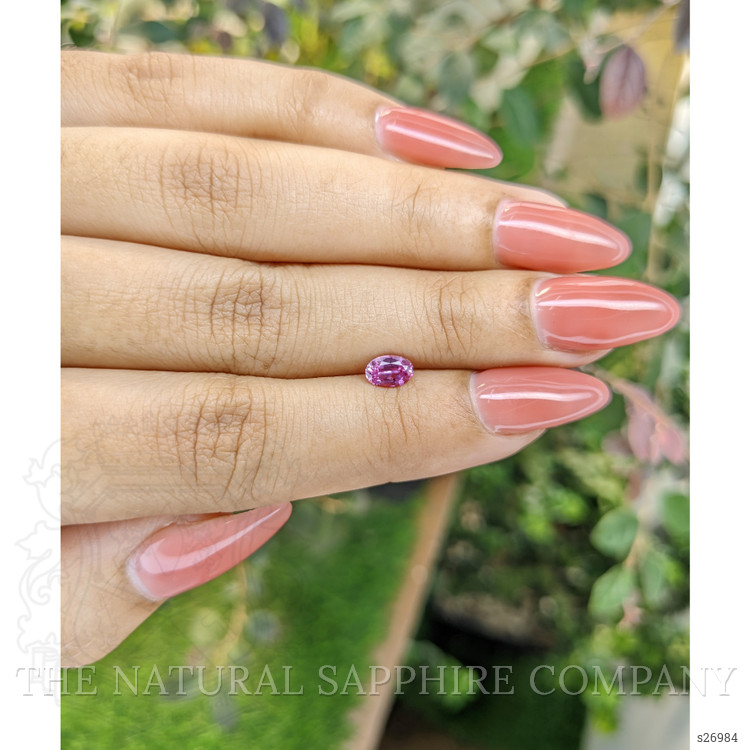 0.58 Ct. Purplish Pink Sapphire from Ceylon (Sri Lanka)