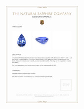 0.60 Ct. Blue Sapphire from Ceylon (Sri Lanka) Appraisal