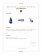 0.67 Ct. Blue Sapphire from Ceylon (Sri Lanka) Appraisal