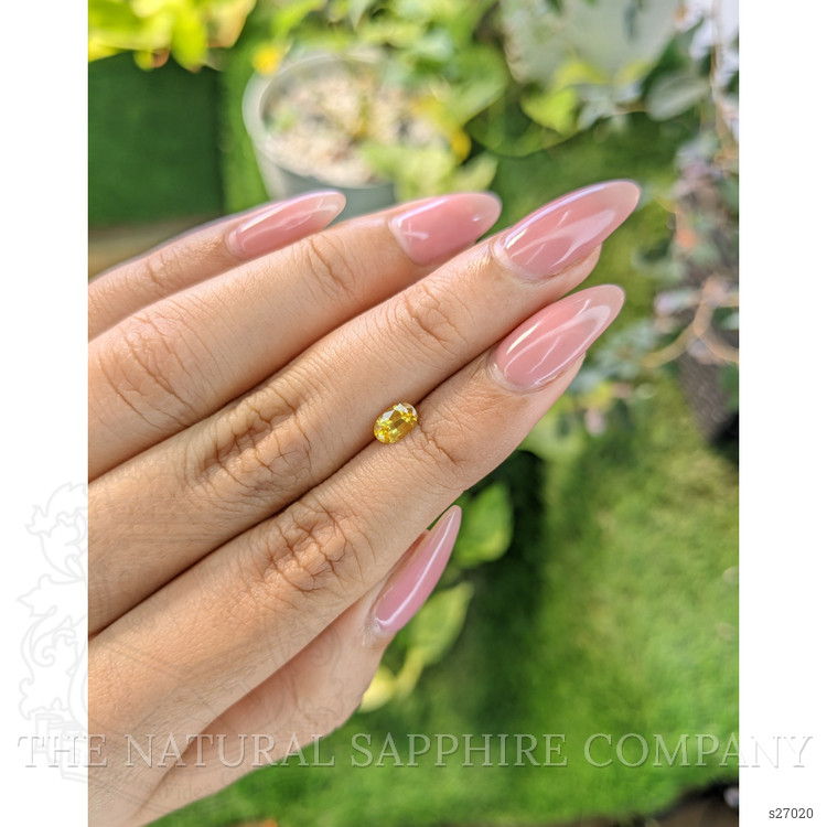 0.54 Ct. Yellow Sapphire from Ceylon (Sri Lanka)