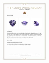 1.64 Ct. Purple Sapphire from Ceylon (Sri Lanka) Appraisal
