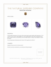 2.49 Ct. Bluish Purple Sapphire from Ceylon (Sri Lanka) Appraisal