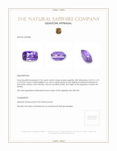 2.45 Ct. Purple Sapphire from Ceylon (Sri Lanka) Appraisal