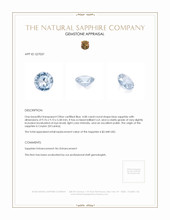 4.08 Ct. Blue Sapphire from Ceylon (Sri Lanka) Appraisal