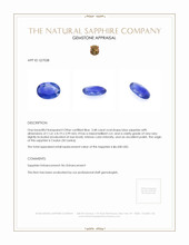 3.48 Ct. Blue Sapphire from Ceylon (Sri Lanka) Appraisal