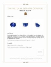 1.25 Ct. Blue Sapphire from Ceylon (Sri Lanka) Appraisal