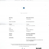 1.14 Ct. Blue Sapphire from Ceylon (Sri Lanka) Pdf