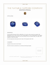 0.62 Ct. Blue Sapphire from Ceylon (Sri Lanka) Appraisal