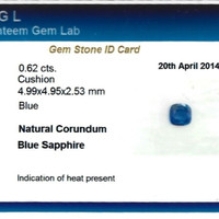 0.62 Ct. Blue Sapphire from Ceylon (Sri Lanka) Scan Report