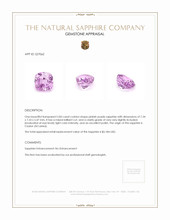 2.83 Ct. Pinkish Purple Sapphire from Ceylon (Sri Lanka) Appraisal