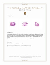 2.43 Ct. Pinkish Purple Sapphire from Ceylon (Sri Lanka) Appraisal