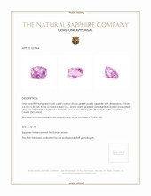 2.43 Ct. Pinkish Purple Sapphire from Ceylon (Sri Lanka) Appraisal
