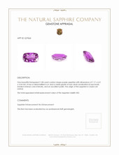 1.08 Ct. Purple Sapphire from Ceylon (Sri Lanka) Appraisal