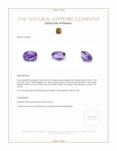 4.06 Ct. Purple Sapphire from Ceylon (Sri Lanka) Appraisal