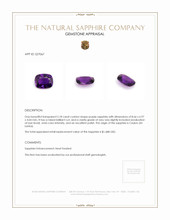 2.18 Ct. Purple Sapphire from Ceylon (Sri Lanka) Appraisal