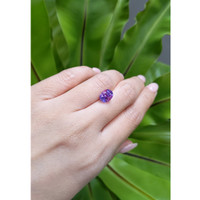 3.39 Ct. Pinkish Purple Sapphire from Ceylon (Sri Lanka) Life Style