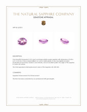 2.02 Ct. Pinkish Purple Sapphire from Ceylon (Sri Lanka) Appraisal