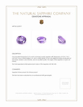4.10 Ct. Purple Sapphire from Ceylon (Sri Lanka) Appraisal