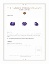 4.57 Ct. Purple Sapphire from Ceylon (Sri Lanka) Appraisal