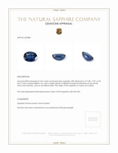 3.05 Ct. Blue Sapphire from Ceylon (Sri Lanka) Appraisal