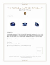 2.74 Ct. Blue Sapphire from Ceylon (Sri Lanka) Appraisal