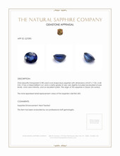 2.98 Ct. Blue Sapphire from Ceylon (Sri Lanka) Appraisal
