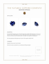 2.42 Ct. Blue Sapphire from Madagascar Appraisal