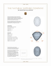 3.17 Ct. Blue Sapphire from Madagascar 3 D Scan Report
