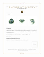 1.21 Ct. Bluish Green Sapphire from Madagascar Appraisal