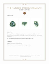 1.21 Ct. Bluish Green Sapphire from Madagascar Appraisal