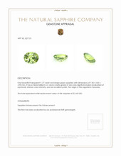 1.37 Ct. Green Sapphire from Tanzania Appraisal