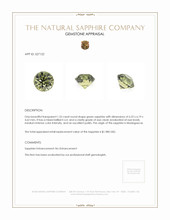 1.33 Ct. Green Sapphire from Madagascar Appraisal