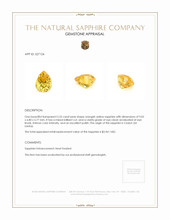 2.52 Ct. Orangish Yellow Sapphire from Ceylon (Sri Lanka) Appraisal