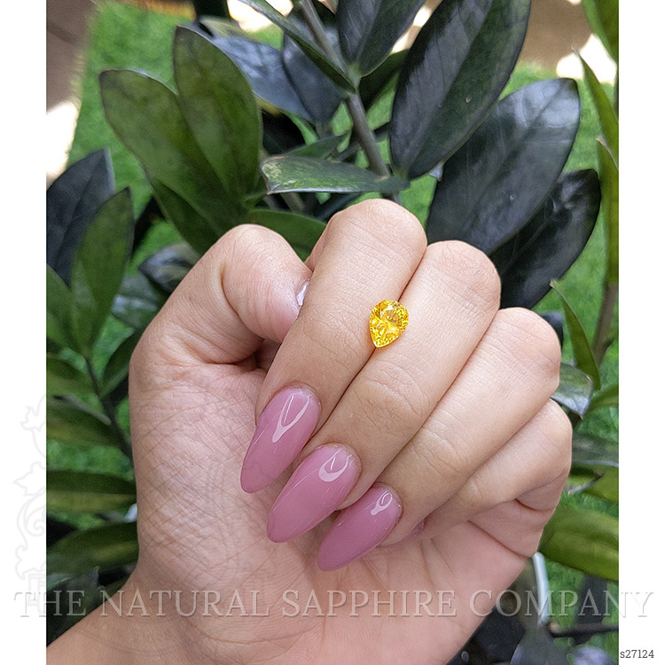 2.52 Ct. Orangish Yellow Sapphire from Ceylon (Sri Lanka)