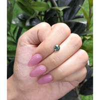 1.24 Ct. Bluish Green Sapphire from Madagascar Life Style