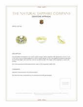 1.01 Ct. Yellow Sapphire from Ceylon (Sri Lanka) Appraisal