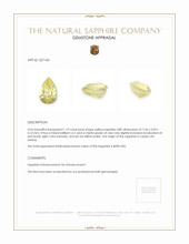 1.19 Ct. Yellow Sapphire from Ceylon (Sri Lanka) Appraisal
