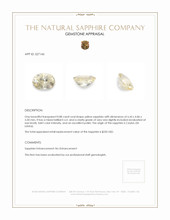 0.88 Ct. Yellow Sapphire from Ceylon (Sri Lanka) Appraisal
