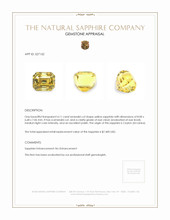 4.11 Ct. Yellow Sapphire from Ceylon (Sri Lanka) Appraisal