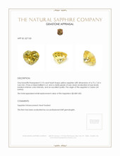 2.10 Ct. Yellow Sapphire from Ceylon (Sri Lanka) Appraisal