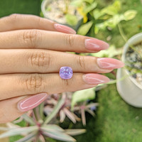 3.51 Ct. Pinkish Purple Sapphire from Ceylon (Sri Lanka) Life Style
