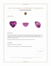 2.13 Ct. Purplish Pink Sapphire from Ceylon (Sri Lanka) Appraisal