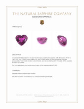2.13 Ct. Purplish Pink Sapphire from Ceylon (Sri Lanka) Appraisal