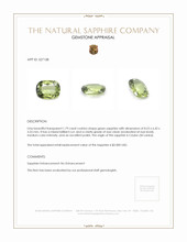 1.79 Ct. Green Sapphire from Ceylon (Sri Lanka) Appraisal